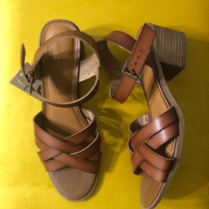 Brown Sandals with a low heel